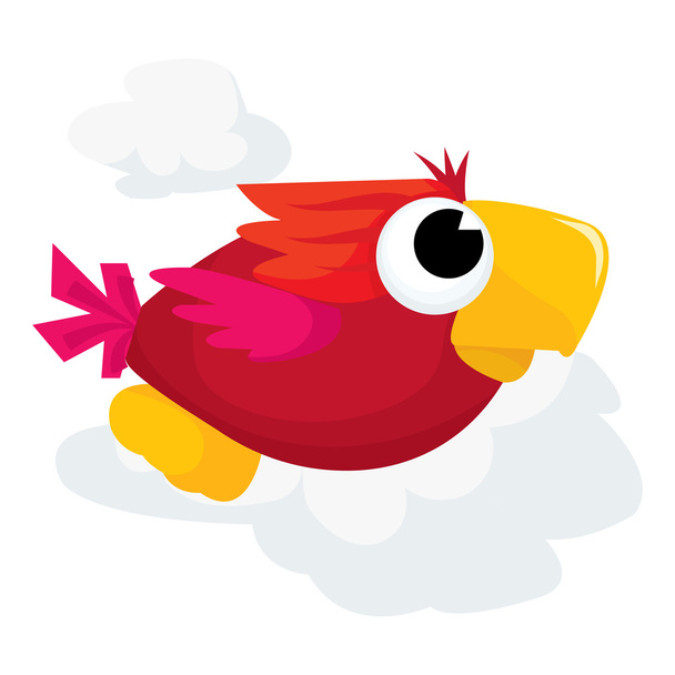 Flying Parrot - Vector, Image