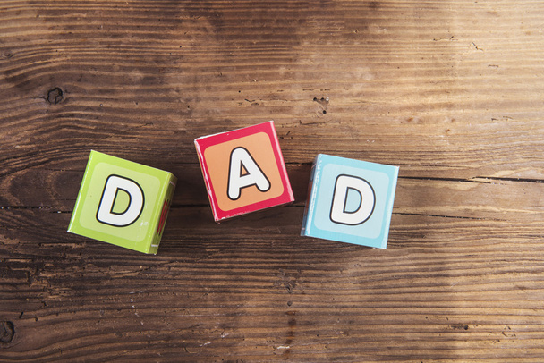 Cubes with dad sign - Foto, Imagen