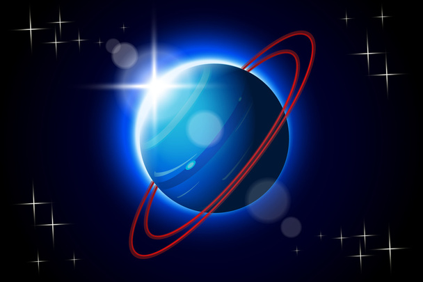 planets set13 uranus - Вектор,изображение