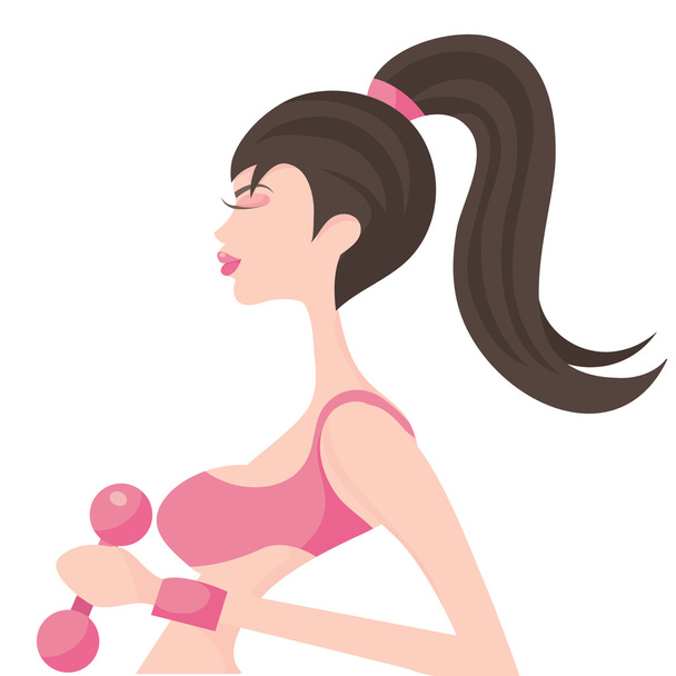 Fitness Girl - Vector, Image