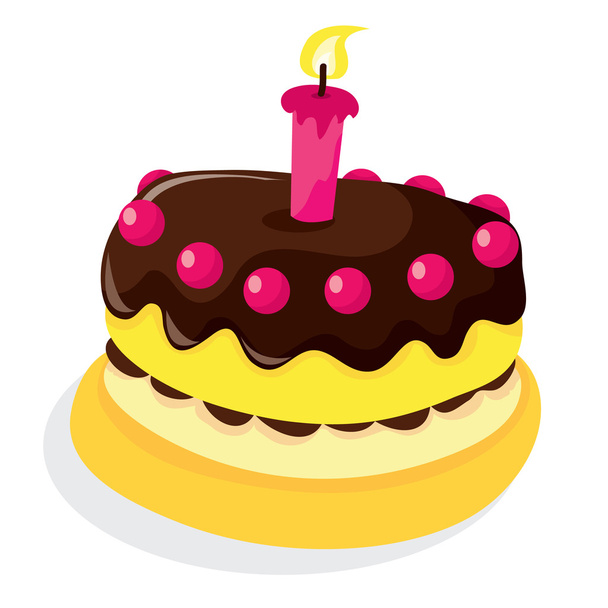 Birthday Cake - Vector, Image