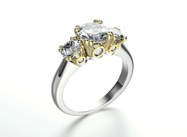 λευκό χρυσό δαχτυλίδι - Φωτογραφία, εικόνα