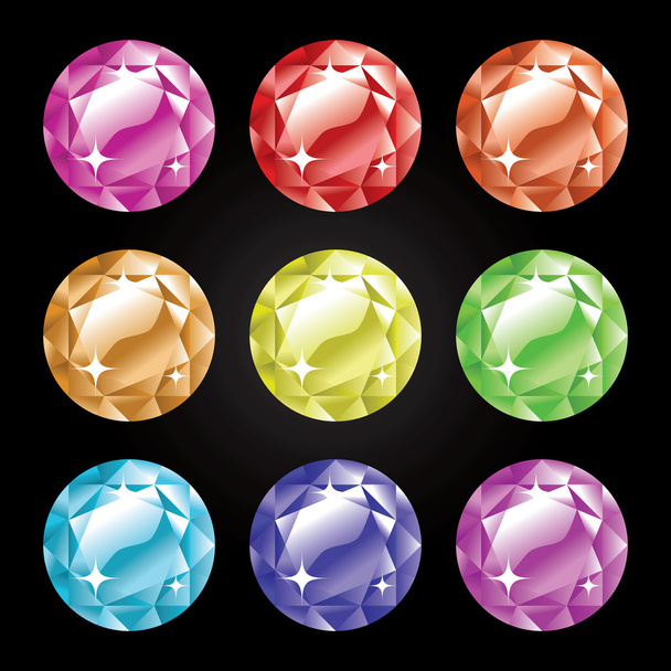 Multicolor Gems - Vector, Image