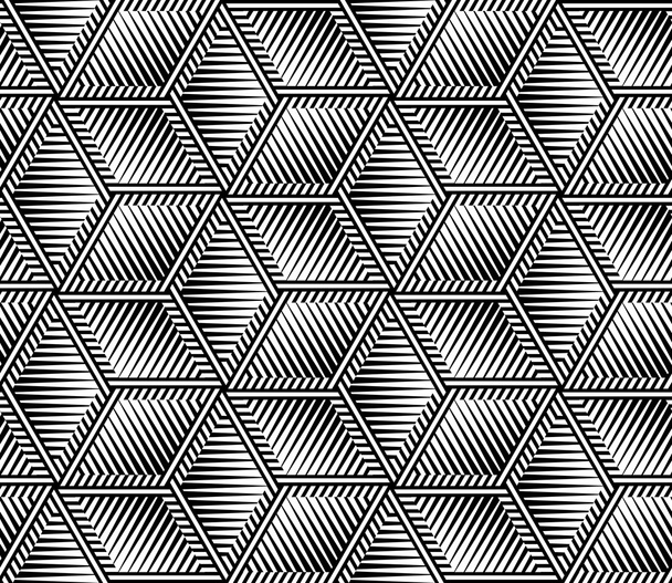 Abstracte gestreepte Vector naadloze patroon - Vector, afbeelding