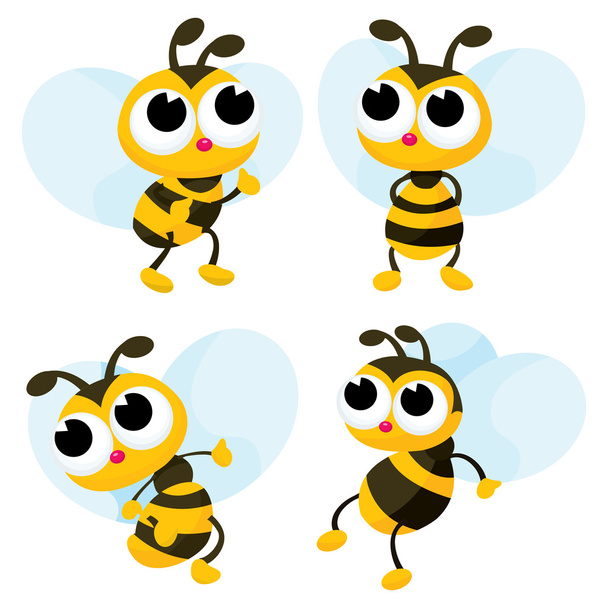 Miodowe pszczoły - Wektor, obraz