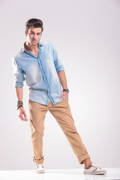 Full body picture of a casual young man posing - Photo, Image
