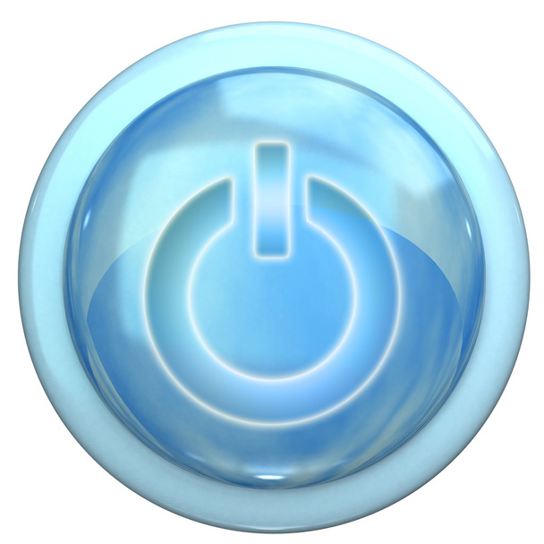 Blue power button - Фото, изображение