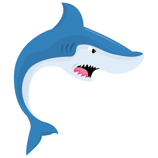 Cartoon Mean Shark - Вектор,изображение