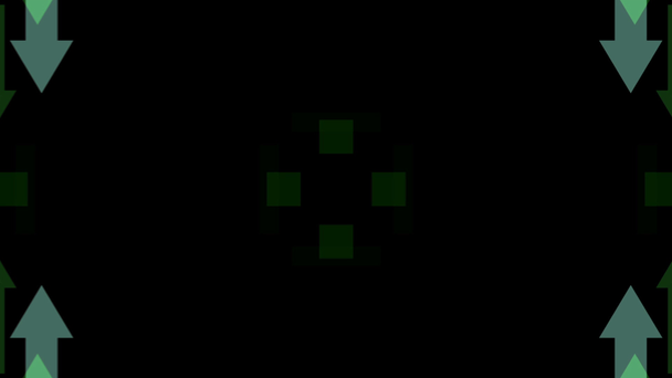 Zelené šipky kaleidoskop - Záběry, video