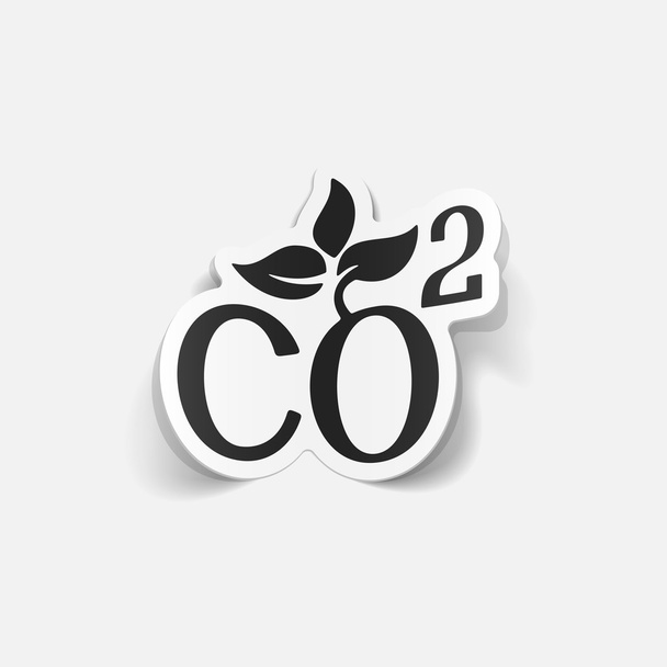 στοιχείο σχεδίασης: σημάδι διοξειδίου co2 - Διάνυσμα, εικόνα