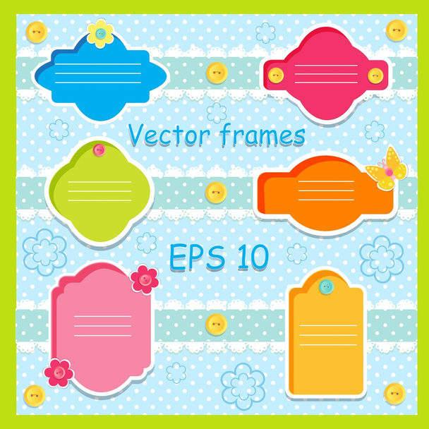 cute childish frames. - Vector, Image