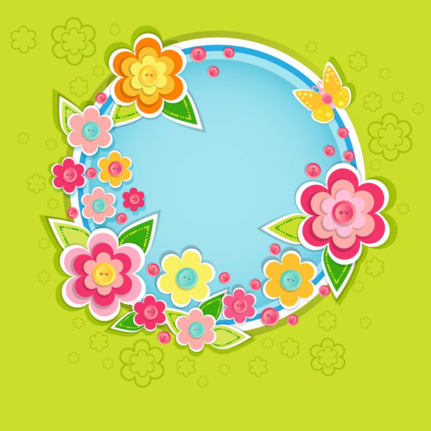 Marco floral decorativo - Vector, imagen