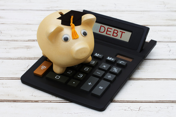 Calculating your student loan debt - Photo, Image