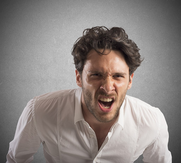 Angry businessman screams - Photo, Image