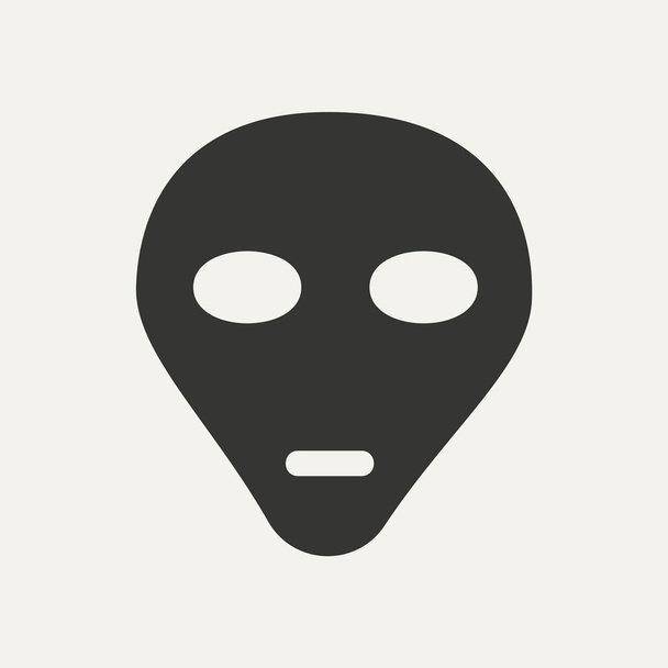 Flat in black and white mobile application extraterrestrial  - Vector, Image