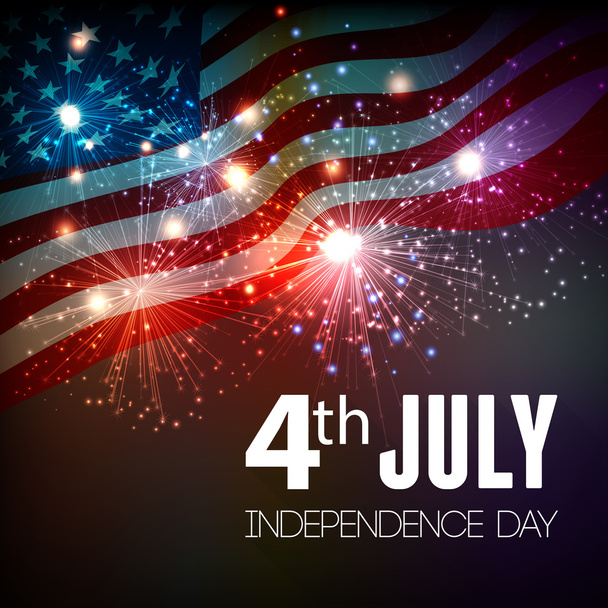 Fireworks background for 4th of July - Vector, Image
