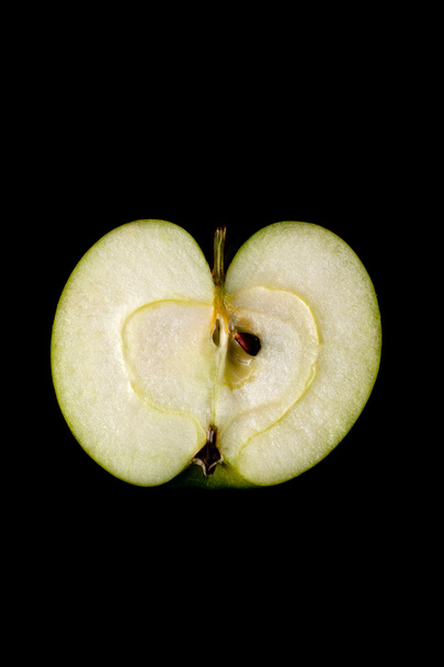 Green apple half slice - Zdjęcie, obraz