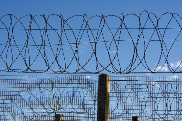 Drut kolczasty więzienia - Zdjęcie, obraz