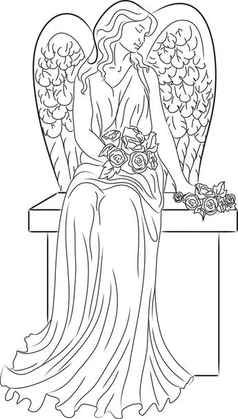 Ангел з троянди
 - Вектор, зображення