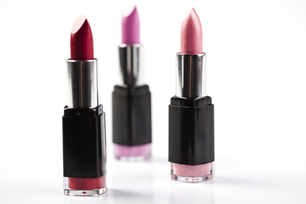 Lipsticks on white background - Photo, Image