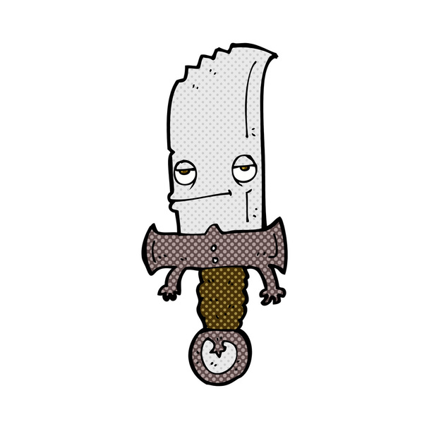 knife comic cartoon character - Vector, Image