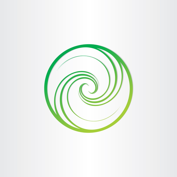 Eco spyral groene cirkel pictogram - Vector, afbeelding