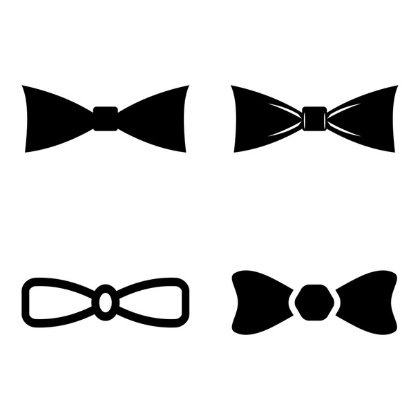 Vektor schwarze Fliege Krawatten Symbole gesetzt - Vektor, Bild