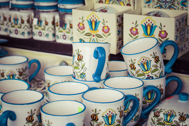 Traditional ceramic in local polish market. - Photo, Image