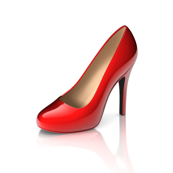 red high heel shoe 3d - Photo, Image
