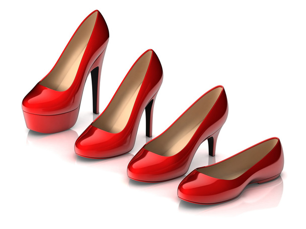 set of different high heel shoes - Фото, изображение