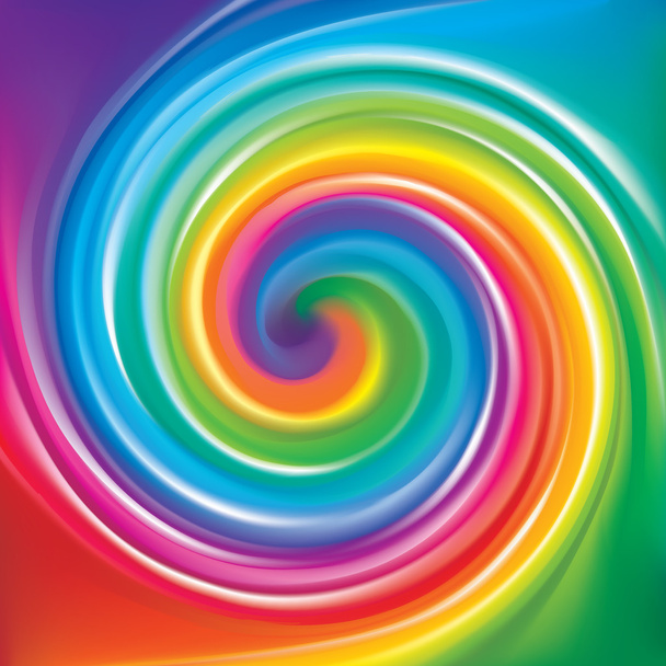 スパイラル虹色のスペクトラムのベクトルの背景 - ベクター画像