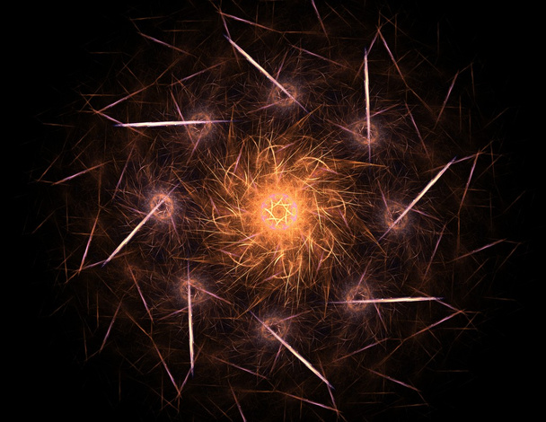 fractal radiaal patroon op het gebied van wetenschap, technologie en design - Foto, afbeelding