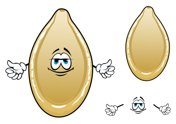 Personagem de semente de abóbora amarela dos desenhos animados
 - Vetor, Imagem