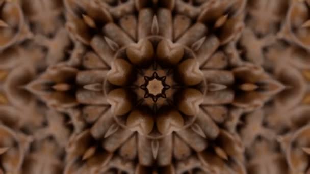 Kahverengi kaleidoskope arka plan - Video, Çekim