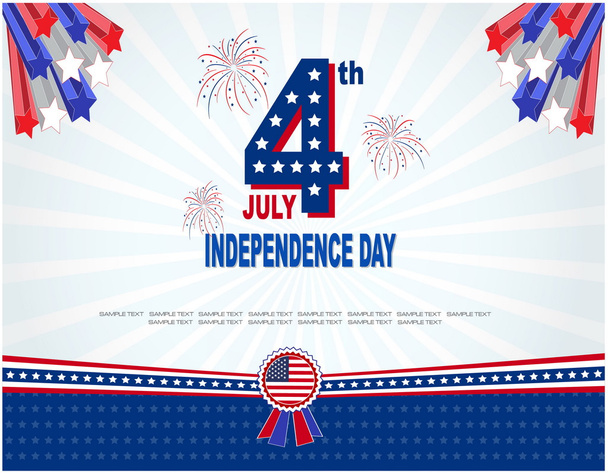 USA a függetlenség napja háttér - Vektor, kép