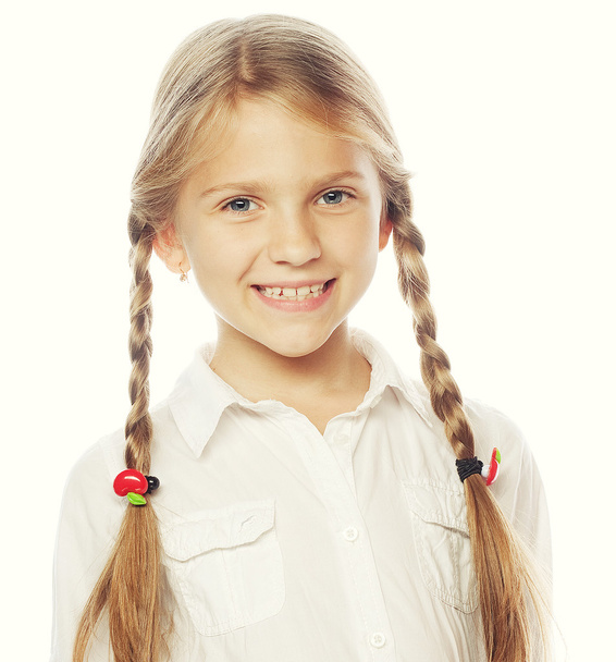 Little happy girl with big smile. - Valokuva, kuva