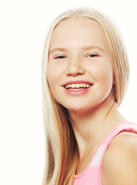 Little happy girl with big smile. - Foto, Bild