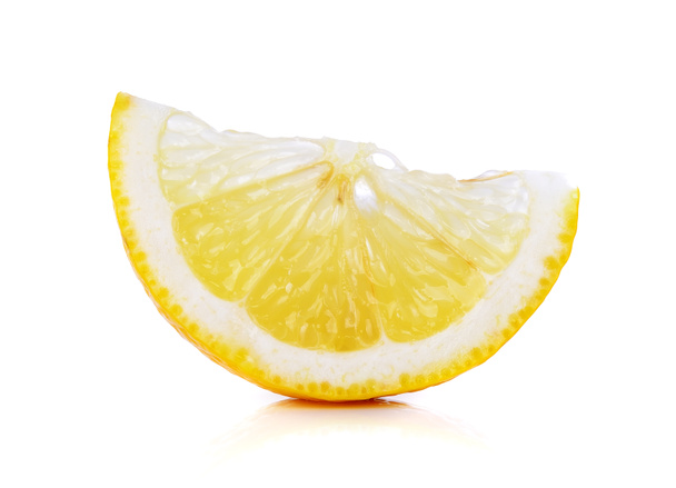 φέτα λεμόνι που απομονώνονται σε λευκό φόντο - Φωτογραφία, εικόνα