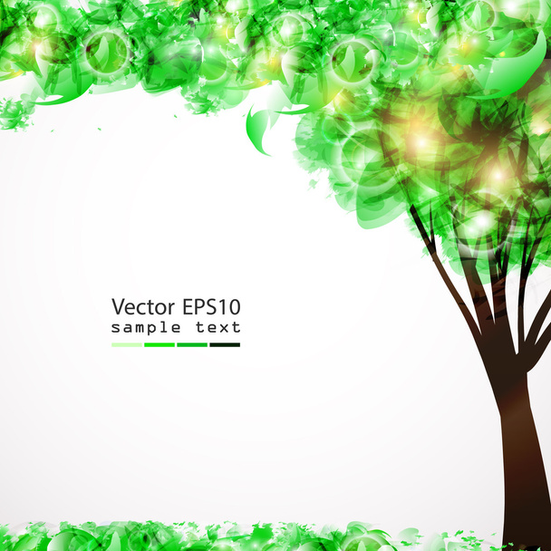 Abstract green tree - Wektor, obraz