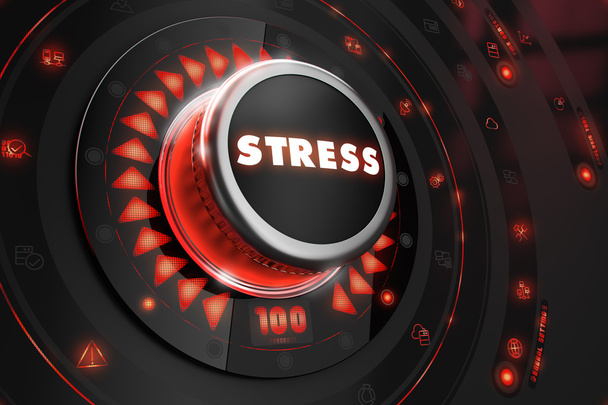 Stress Controller on Black Console. - Foto, Imagen