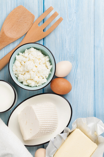 Leite, queijo, ovo, queijo e manteiga
 - Foto, Imagem