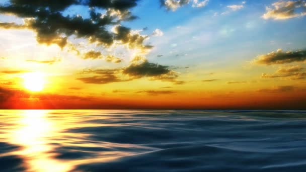 zonsondergang aan de kust van de zee - Video