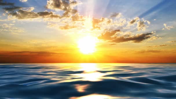 auringonlasku meren rannalla - Materiaali, video
