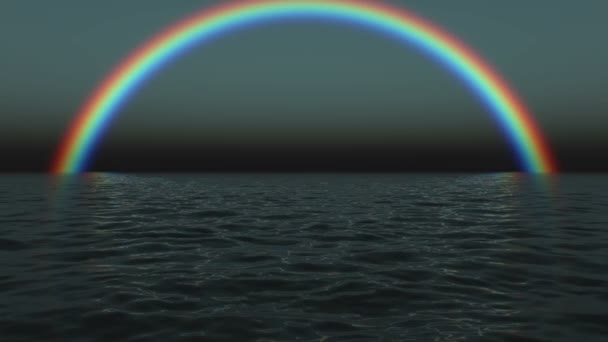 Sky background with rainbow . - Footage, Video