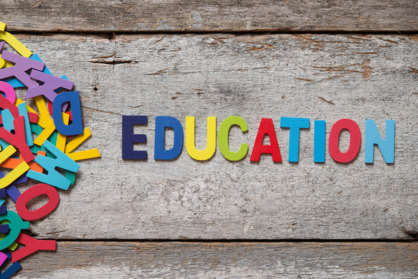 The colorful word EDUCATION - Фото, изображение