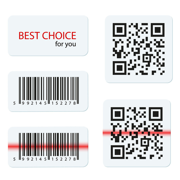 διάνυσμα barcode και qr κώδικα για το σχέδιό σας - Διάνυσμα, εικόνα