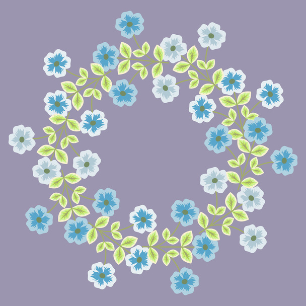 Floral wreath - Vektor, Bild