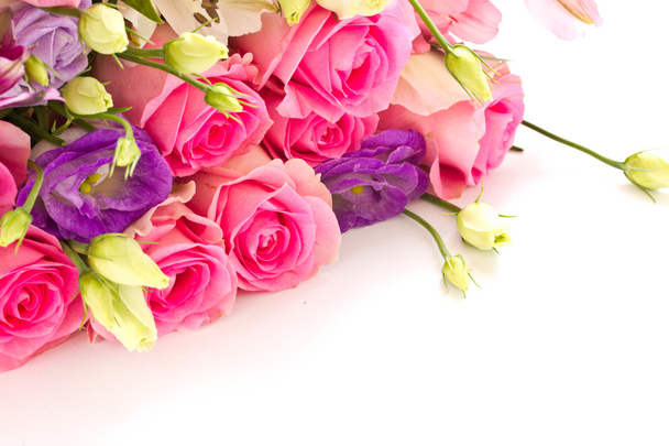 Beautiful bright bouquet of roses - Zdjęcie, obraz