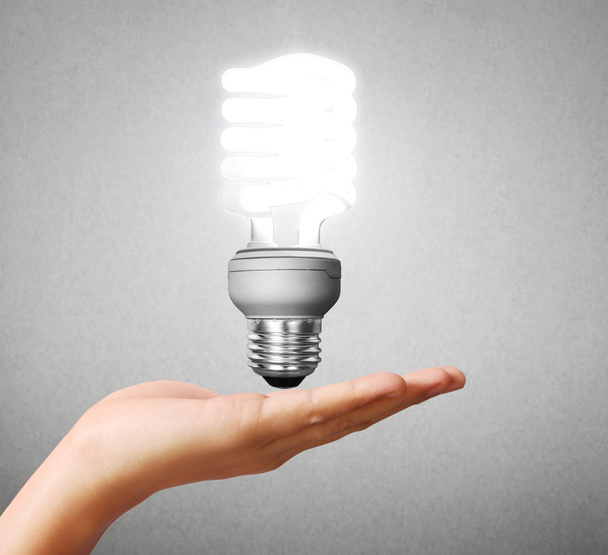  light bulb idea in the hand - Foto, imagen