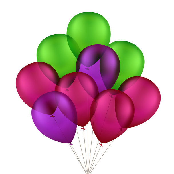 Vector multicolor globos de colores
 - Vector, imagen
